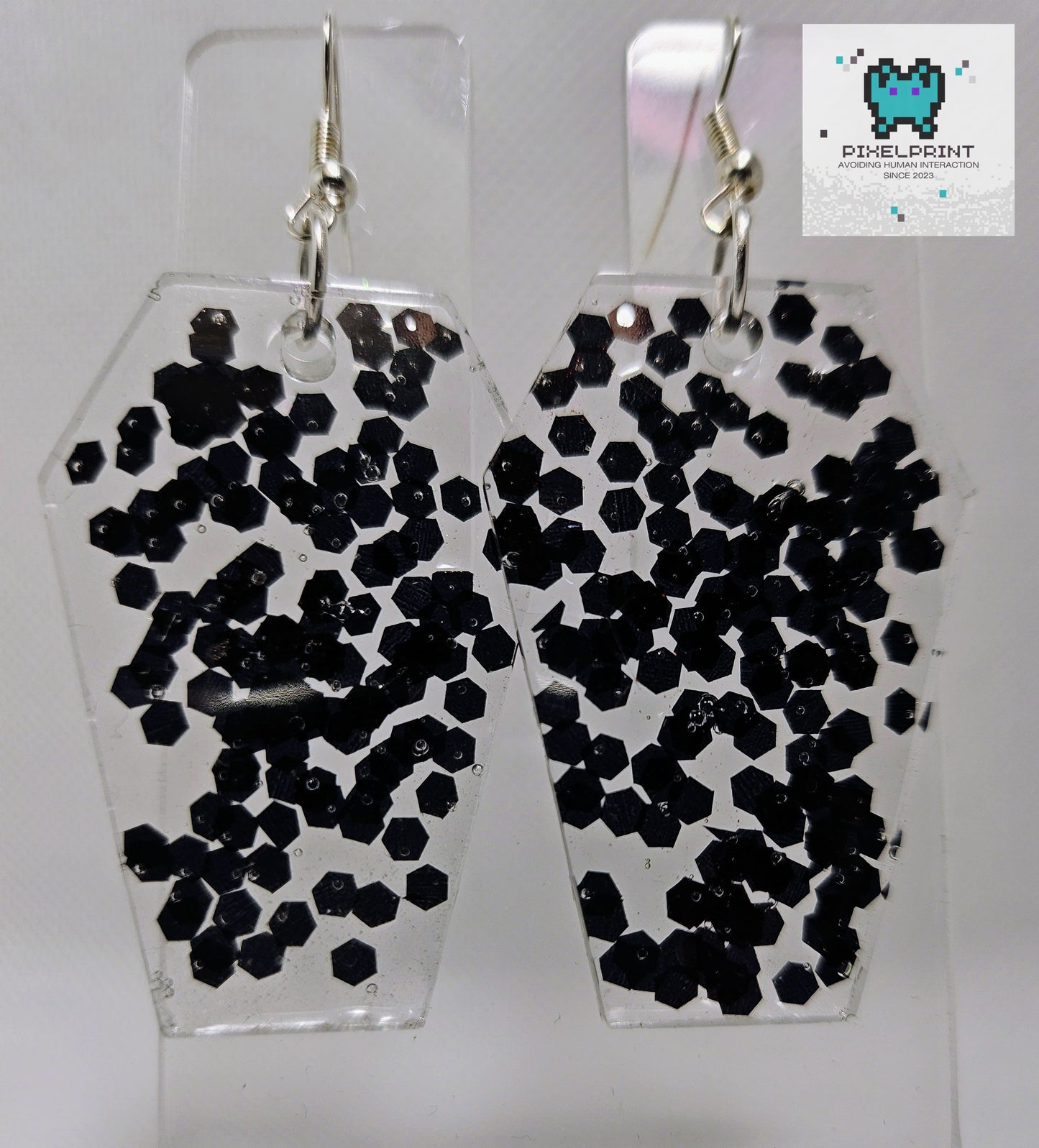 Creepy Coffin: Resin Earrings